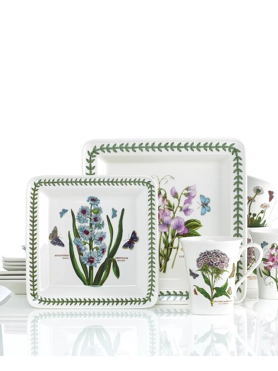 Portmeirion Other - 440$ Portmeirion Botanic Garden Square 12 Pc Dinnerware Set Service for 4